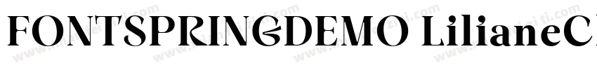 FONTSPRINGDEMO LilianeClasseMediumR字体转换